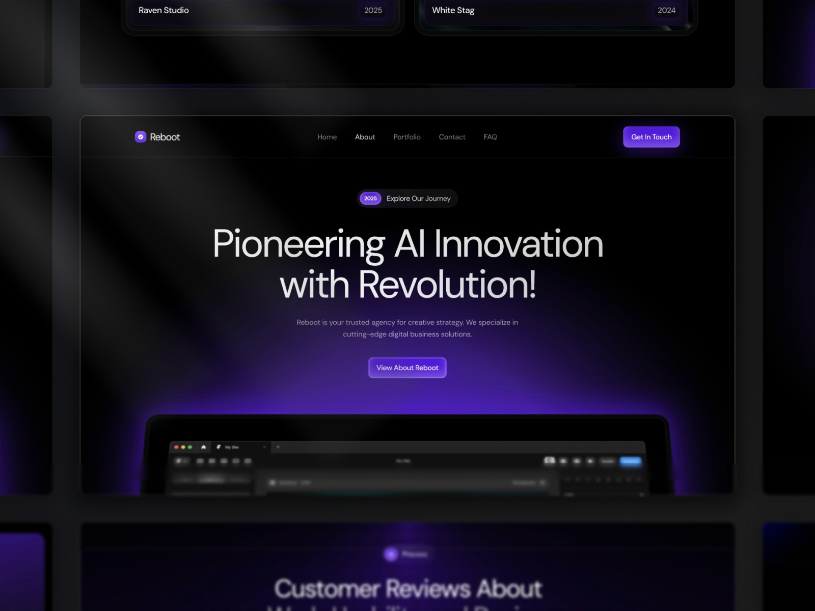 Nubien — 黑白极简动效 AI 机构落地页设计灵感