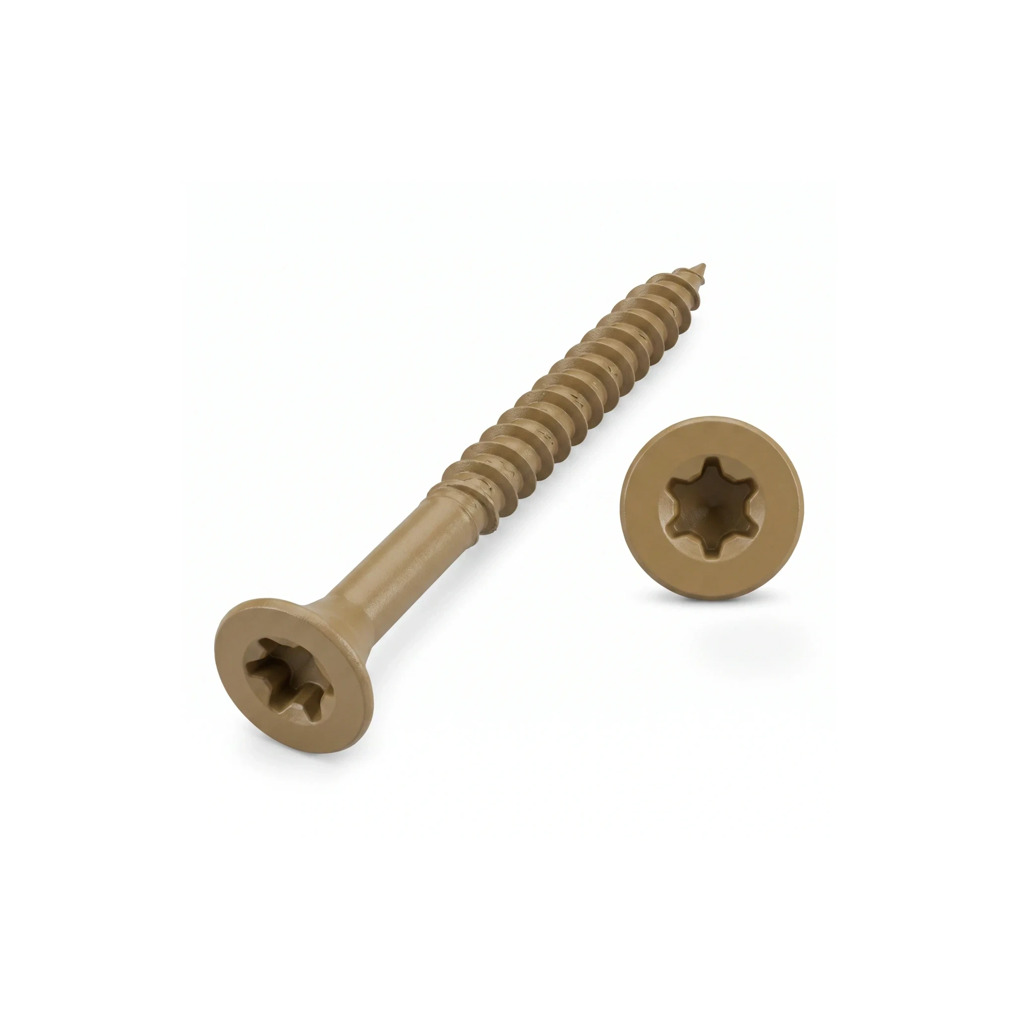 #10 x 6 in Tan Deck Screw available from Capital Lumber in Boise, Idaho