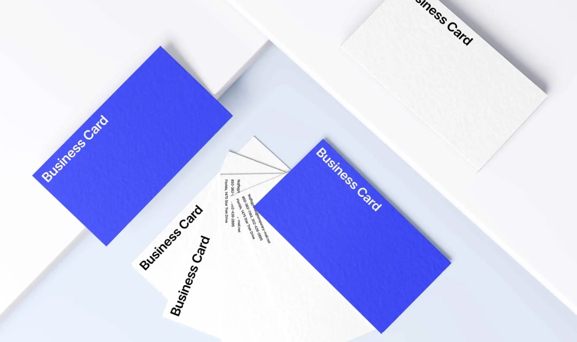 Purple & White business cards