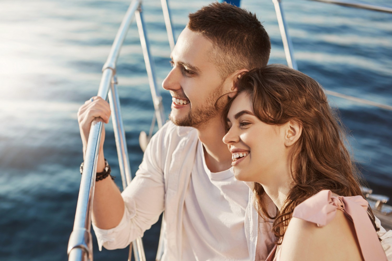 Couple on the yacht