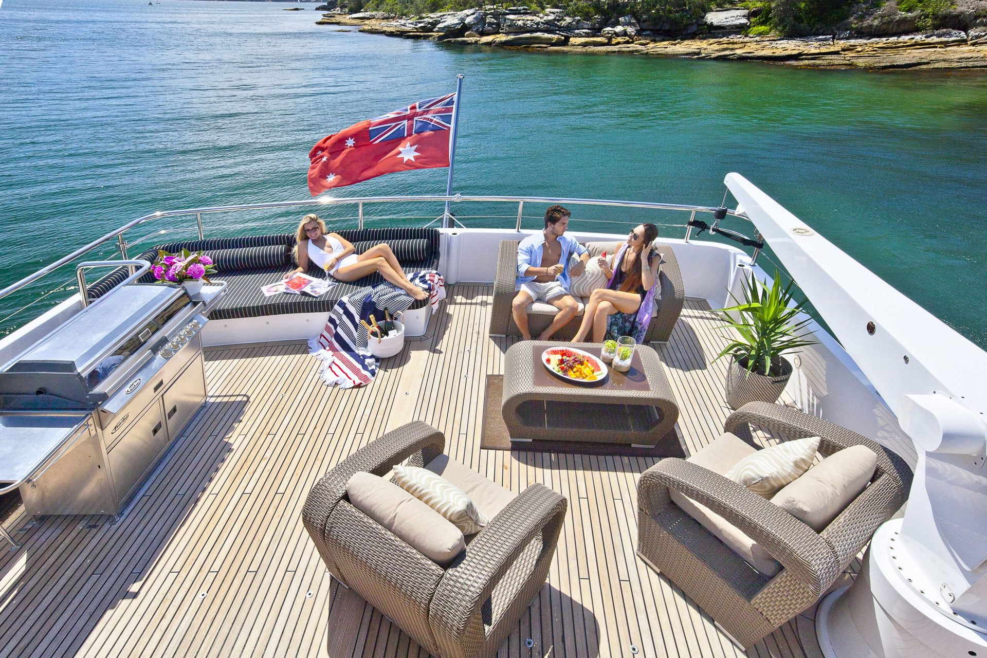 Luxury boats on the water