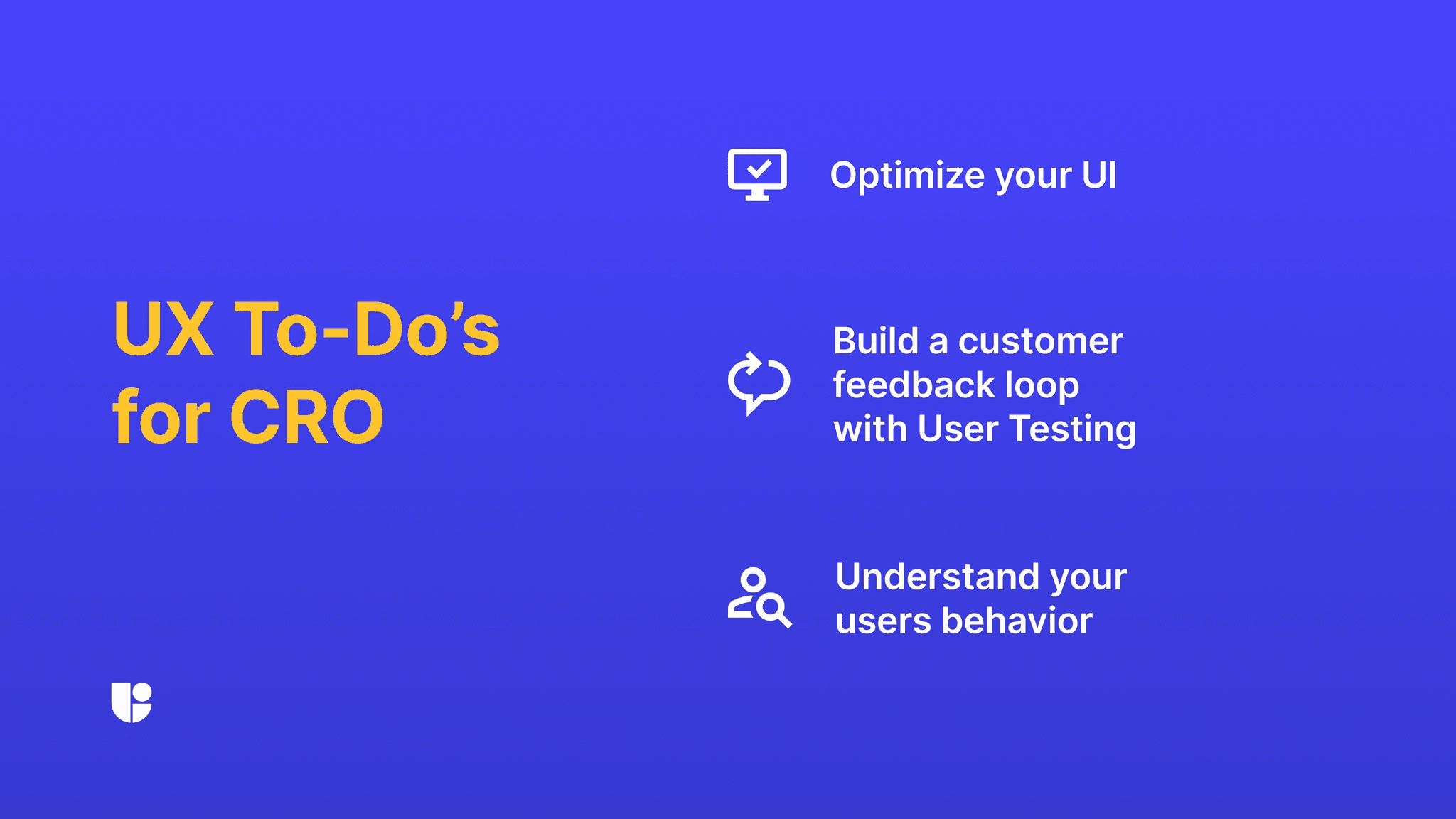 UX to do for improved conversion rate