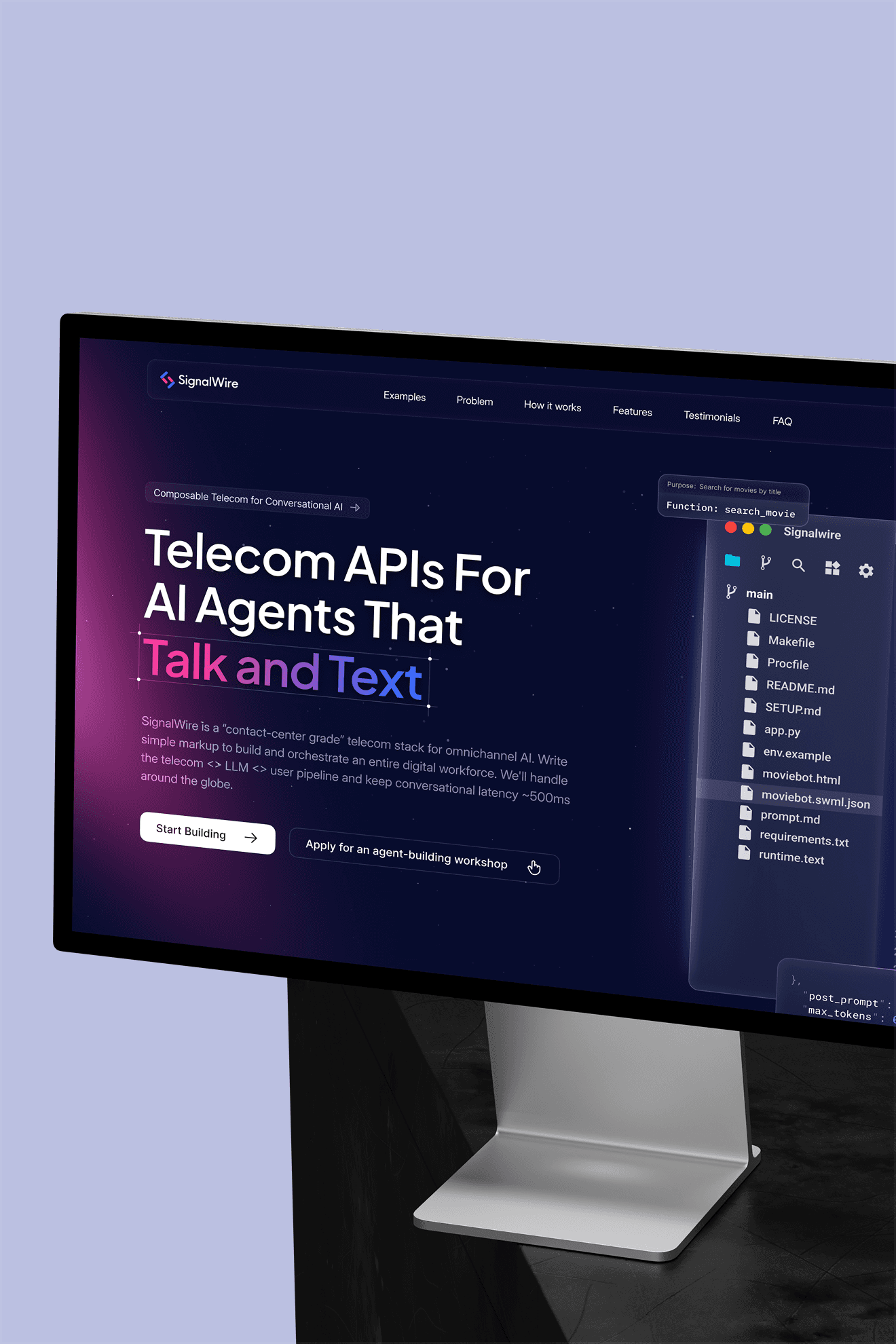 SignalWire Website Mockup