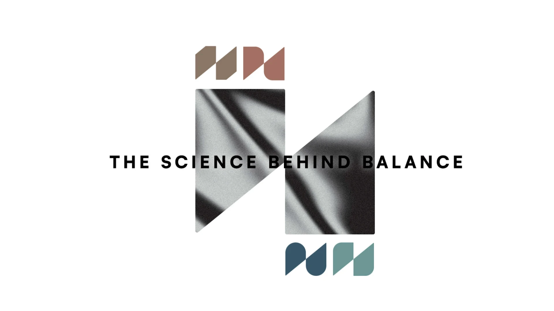 Abstract graphic design: "THE SCIENCE BEHIND BALANCE". Visual identity designer Barcelona.