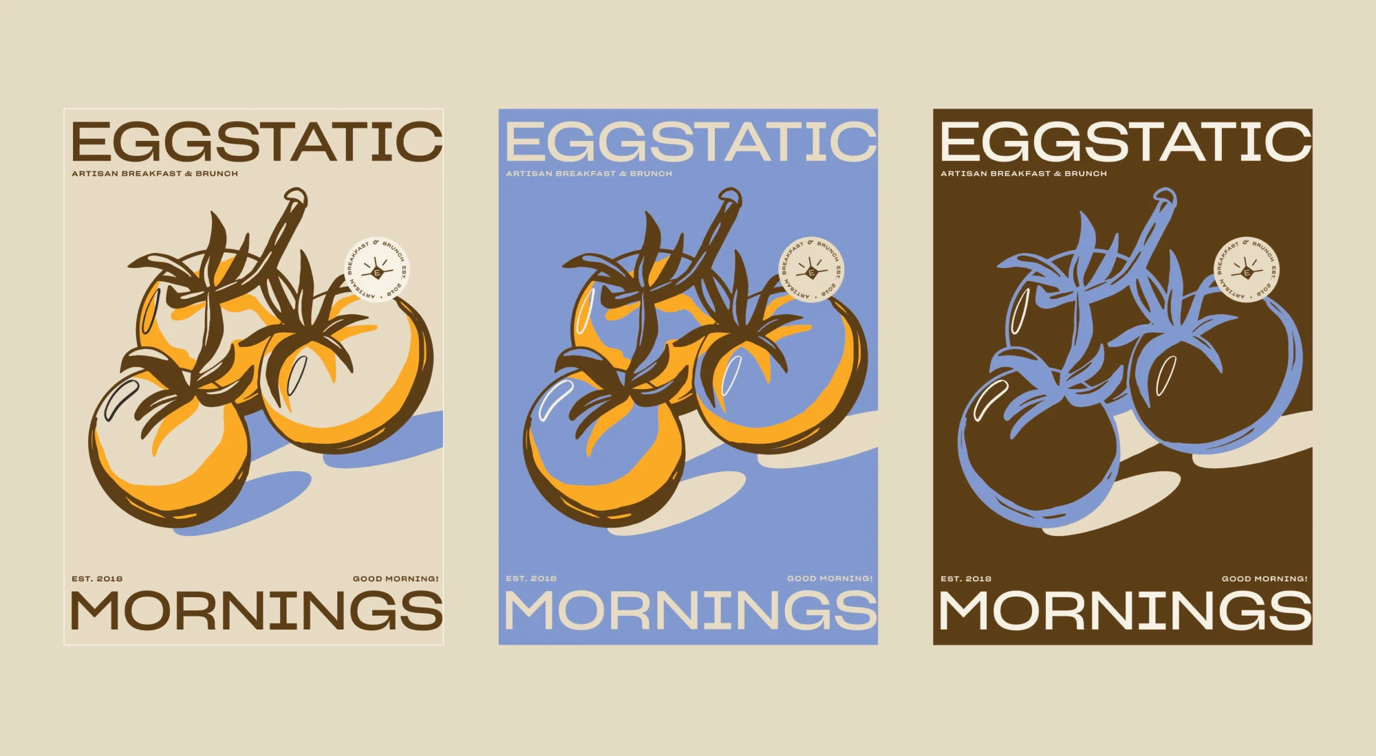 breakfast & brunch restaurant illustrations poster design