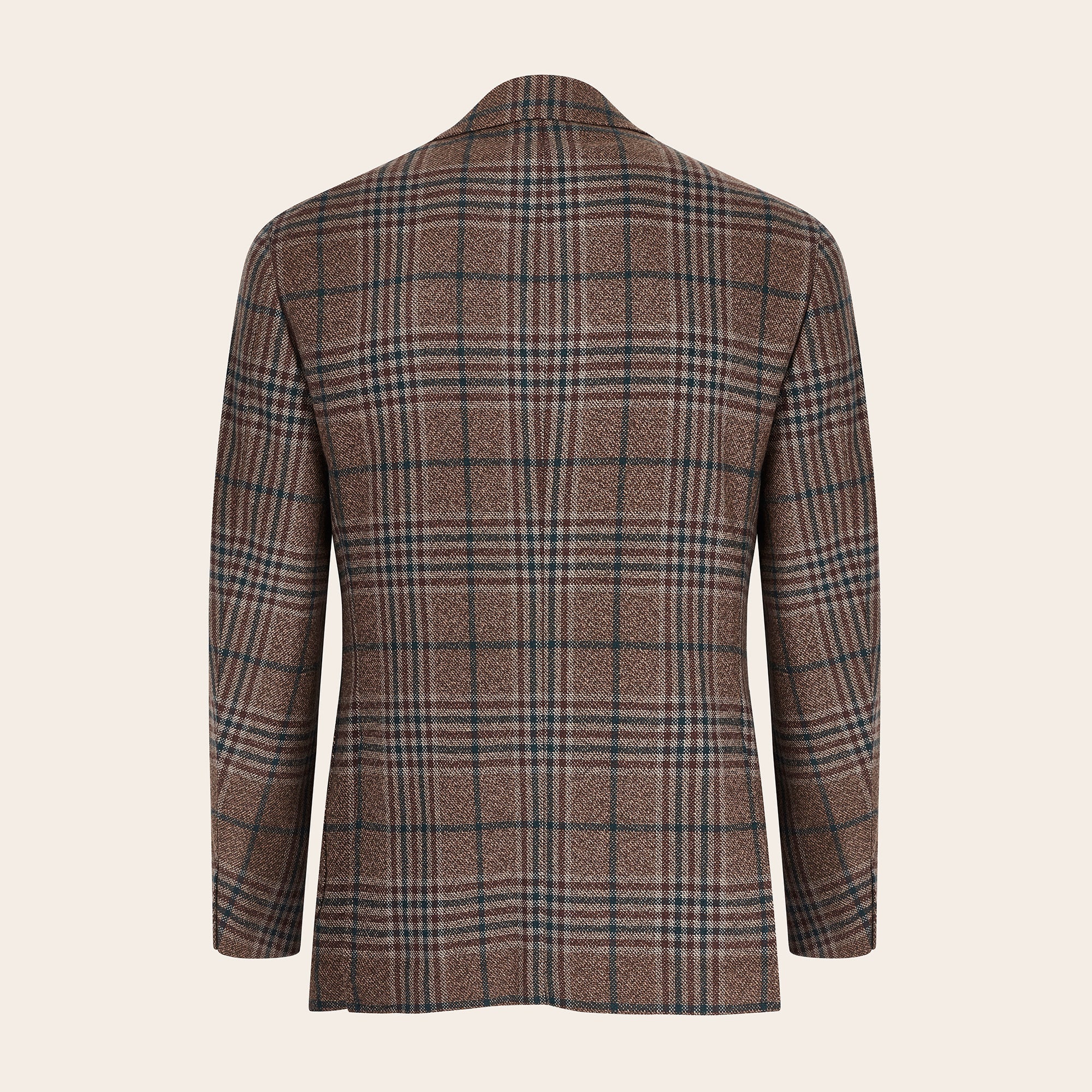 Brown and Green Checked Blazer - Mandelli UK