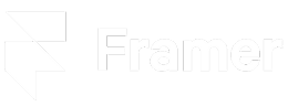 Framer logo on black background. Framer is a design and prototyping tool.