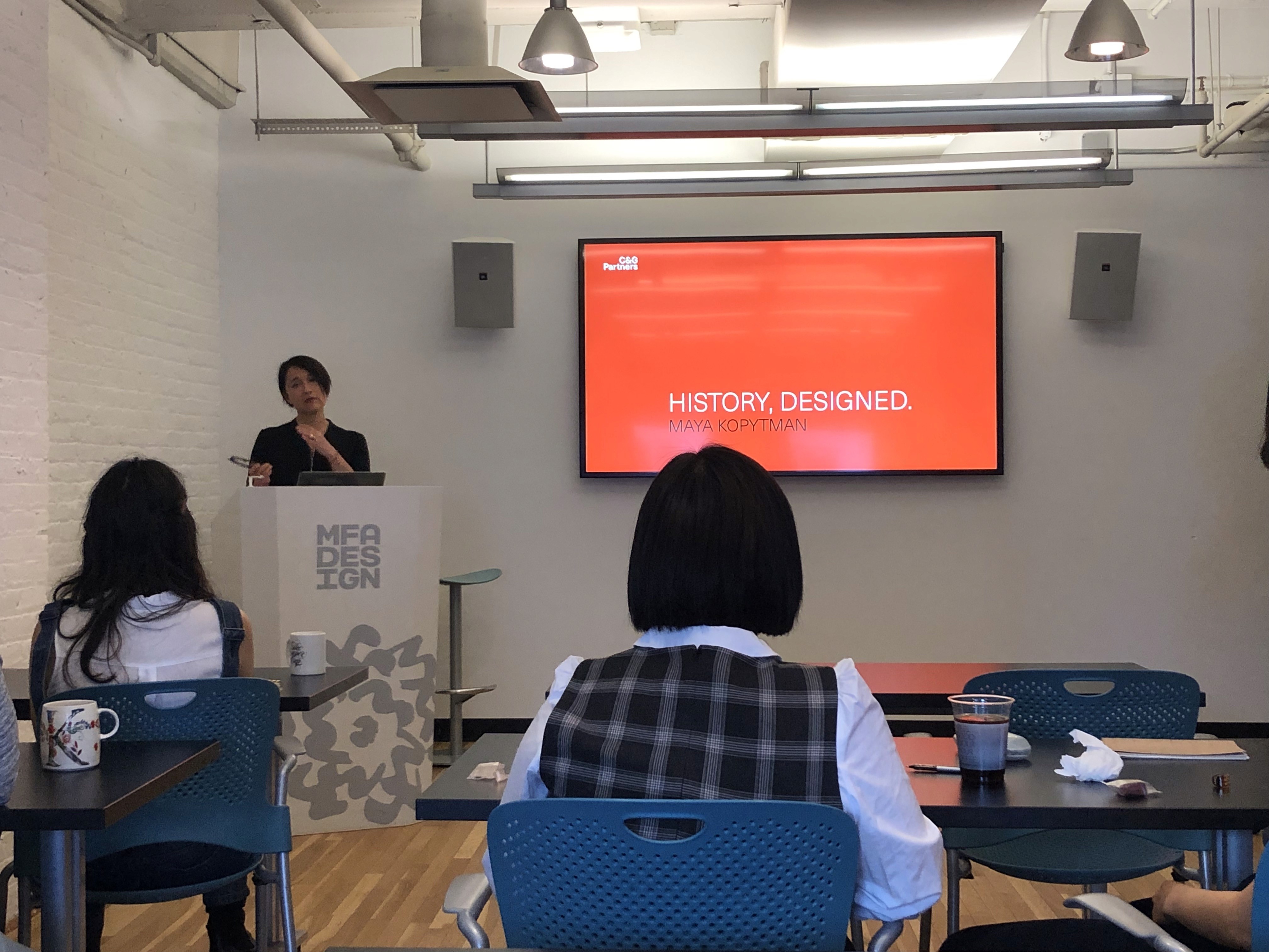 Maya Kopytman's guest lecture, history designed