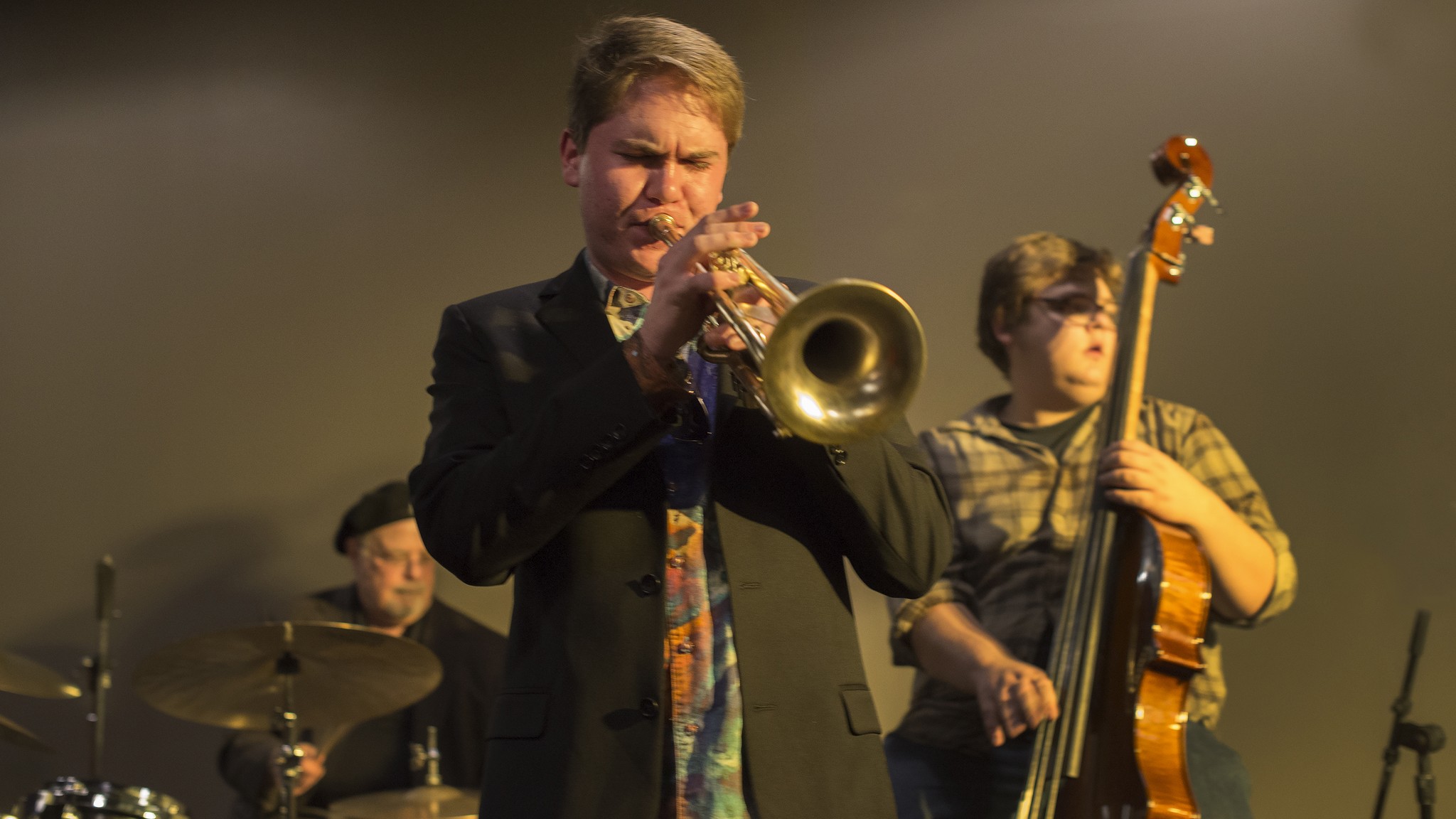 Alex playing trumpet