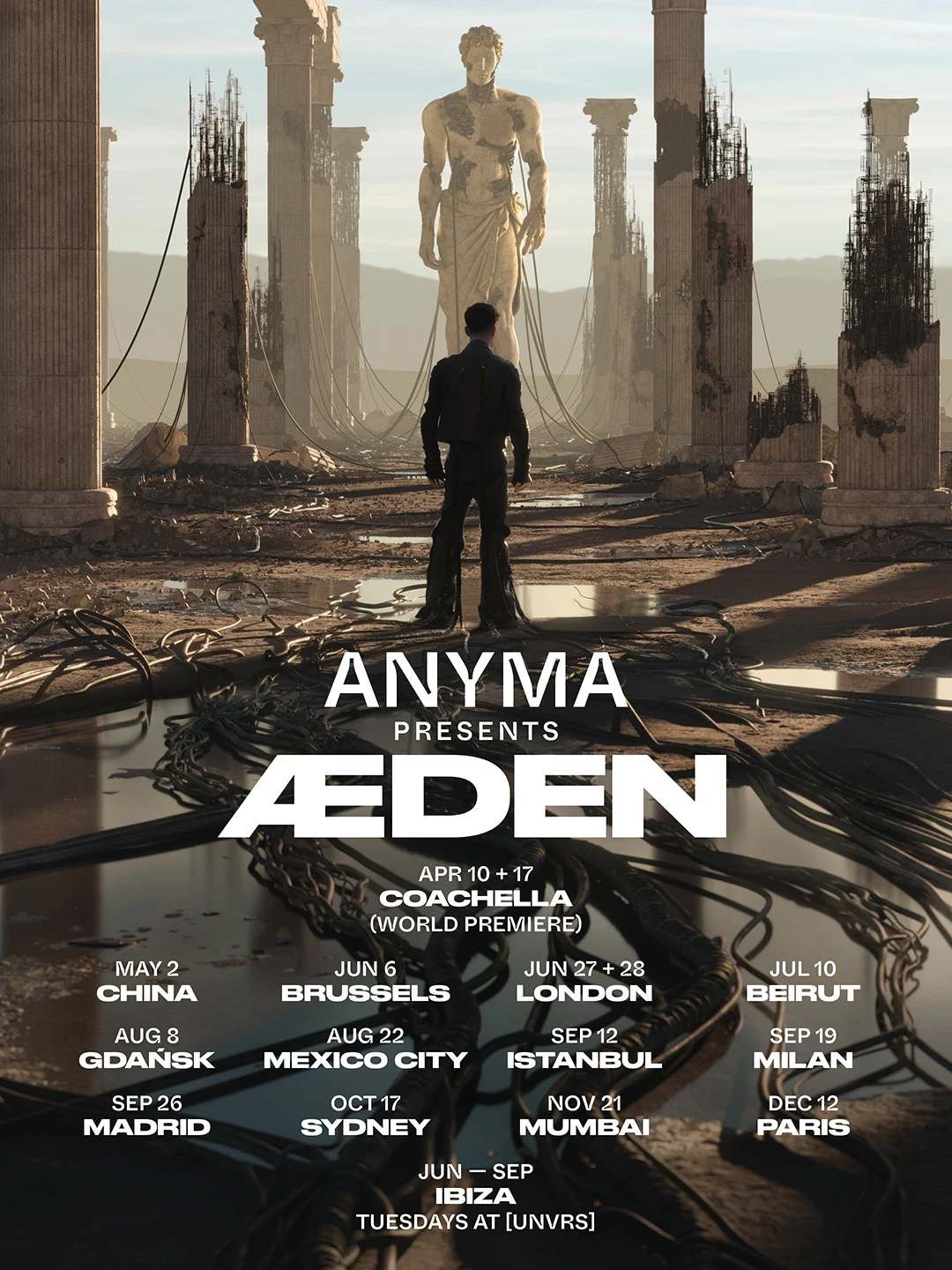 Anyma ÆDEN world tour poster