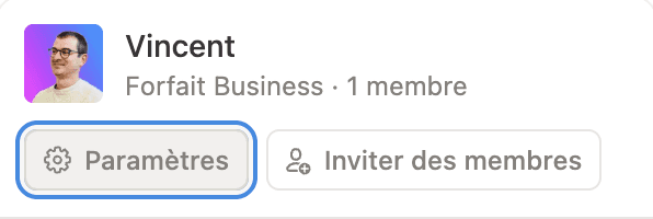 Comment accéder la page des paramètres Notion