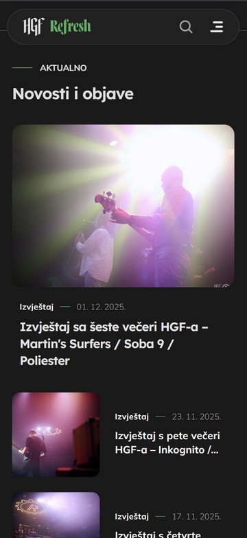 HGF Project Screenshot - Mobile