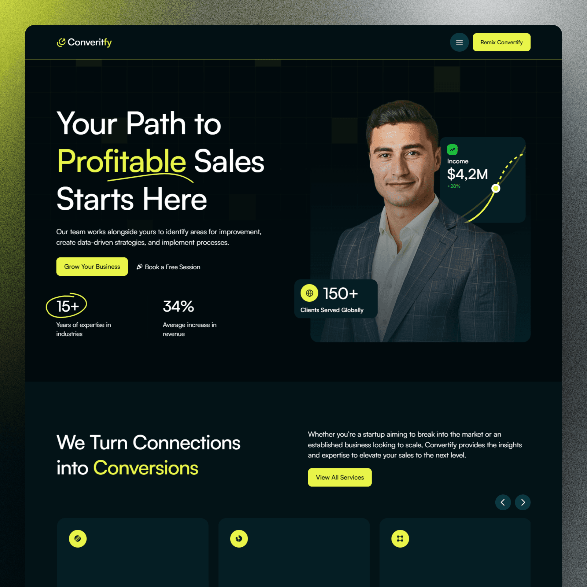 Framer Sales Consulting Agency Template Thumbnail