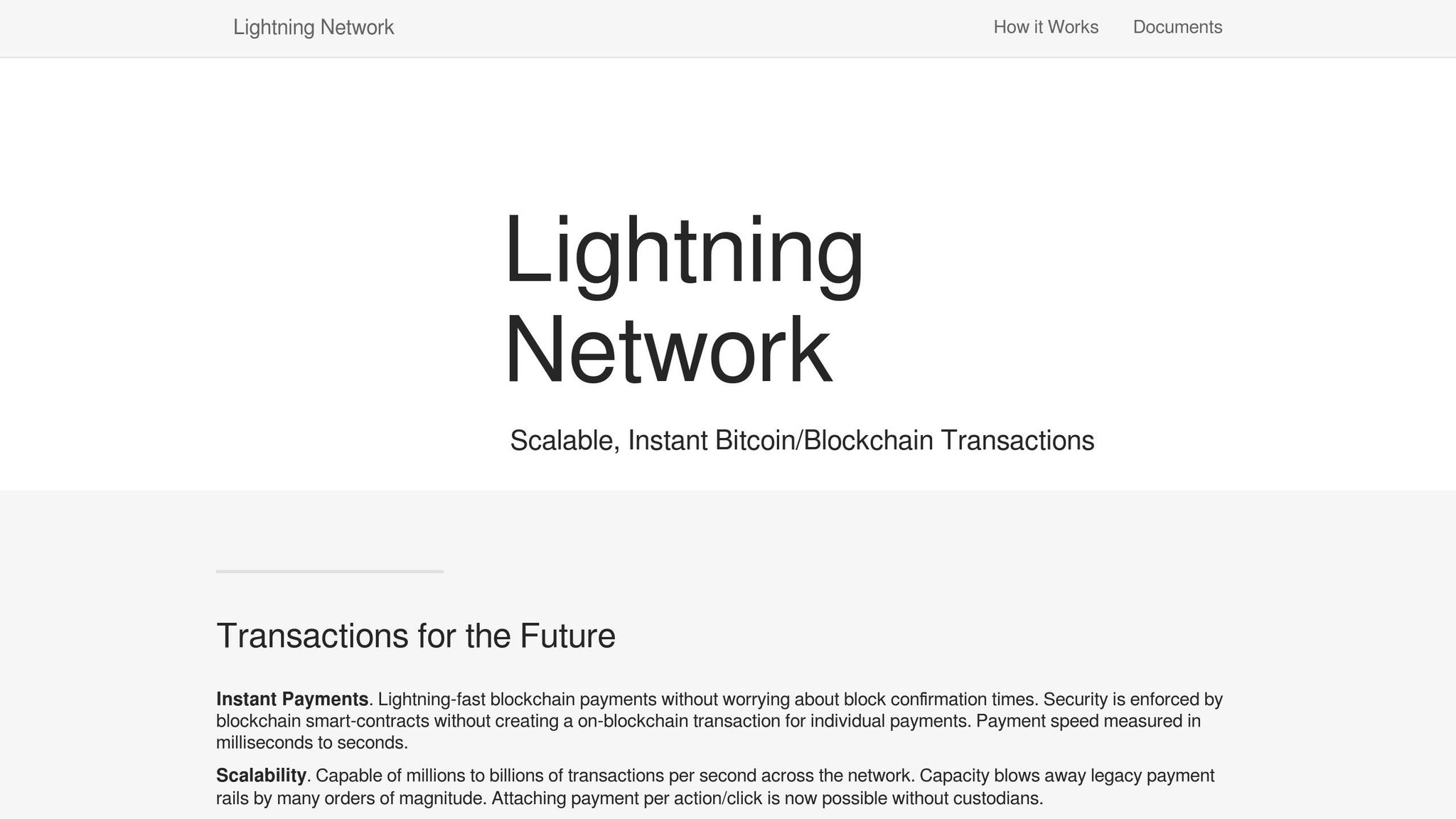 Bitcoin Lightning Network