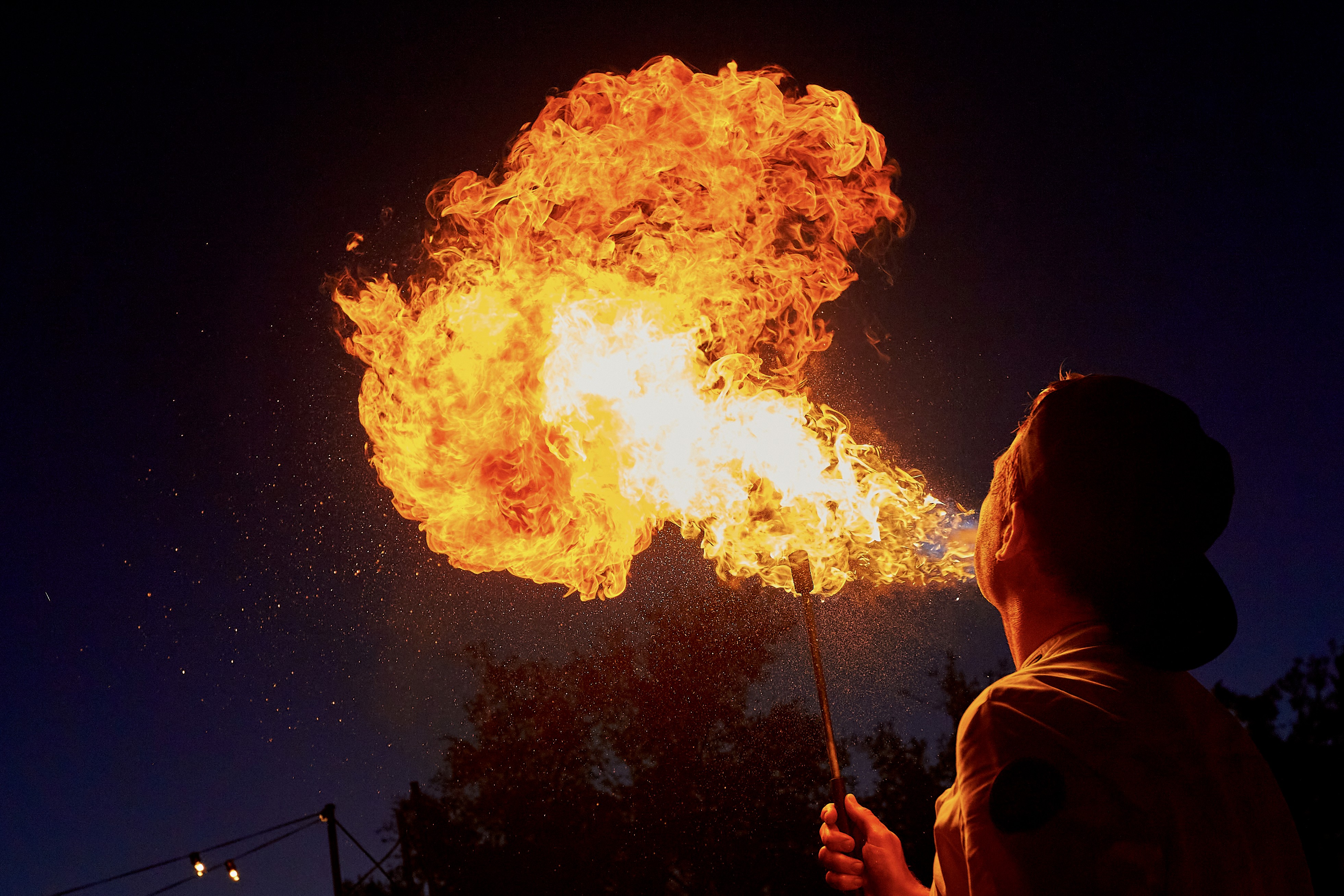 Fire eating VIP event Dubai, event photography