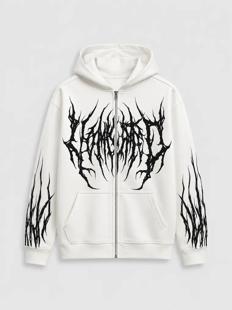 White sweatshirt on clothesline
