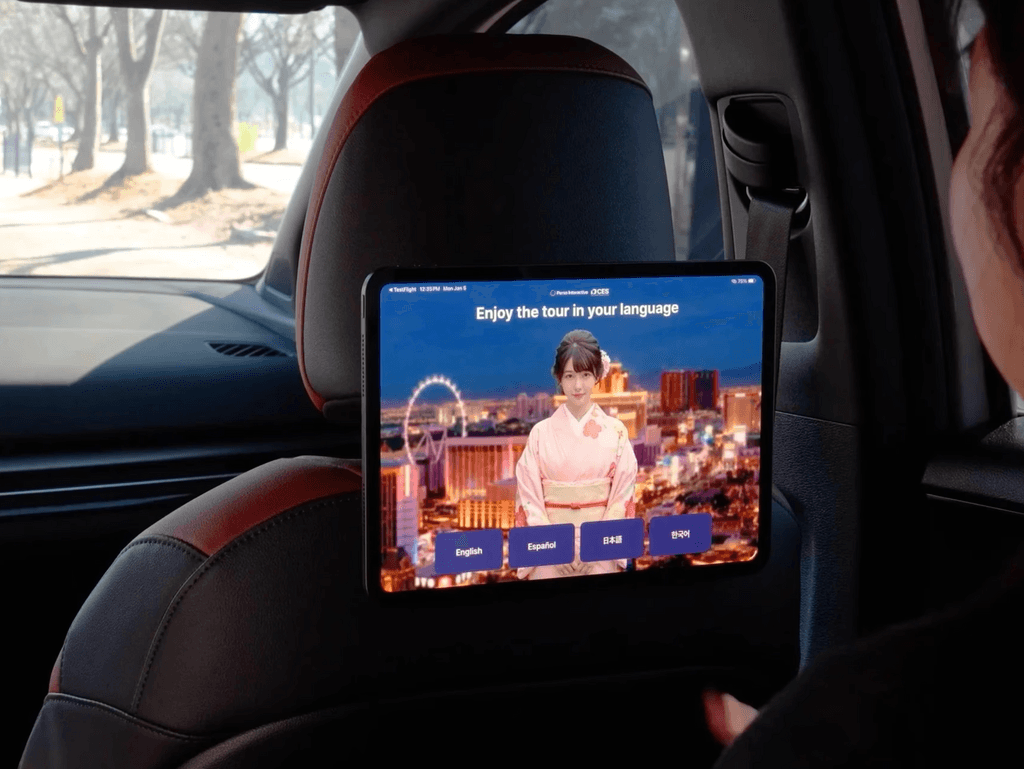 Smiling woman in navy blazer.