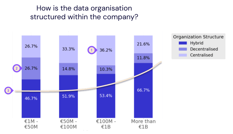State of European Data Work 2025 - graph showing respondent company size