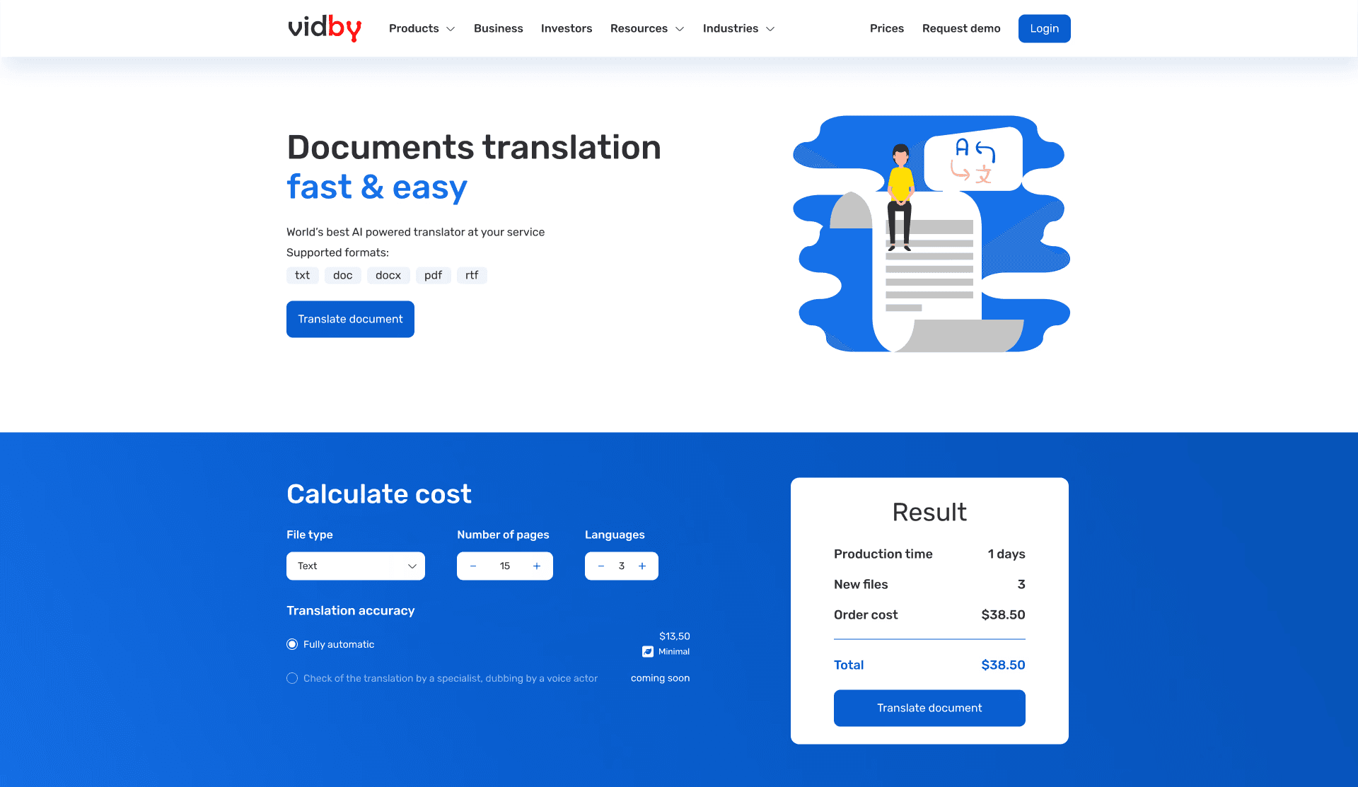 Landing page