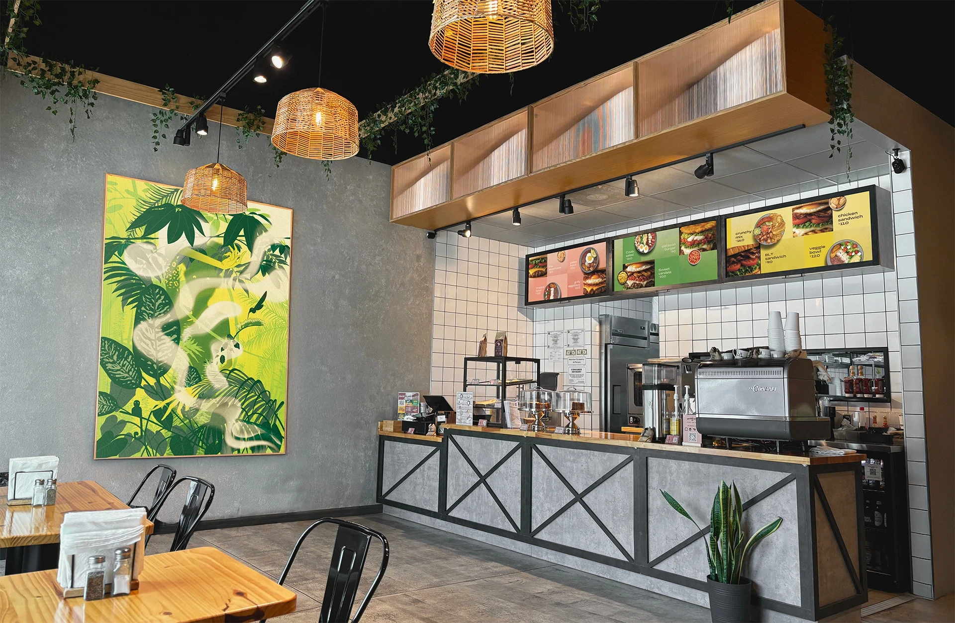 Inside the restaurant