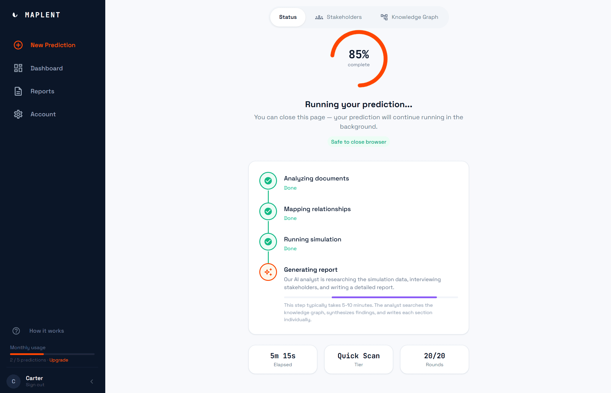 An image of Dreelio's dashboard