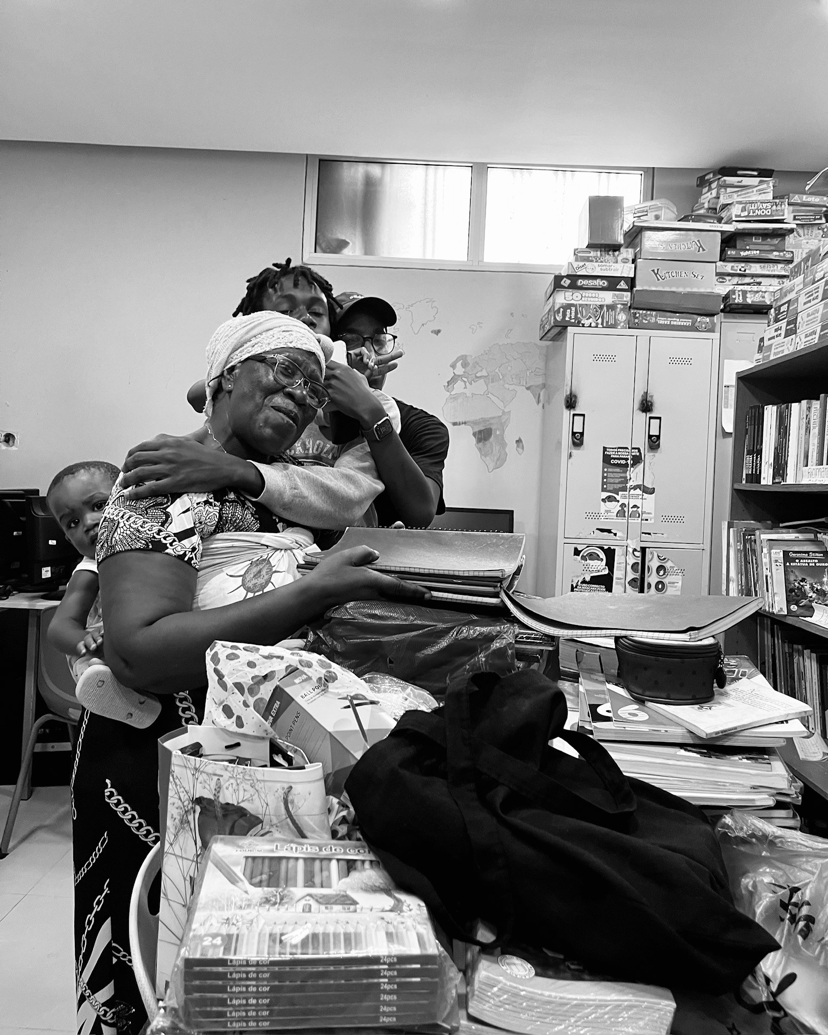 woman in gray hijab and gray coat