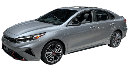 Silver 2023 Kia Forte stock photo
