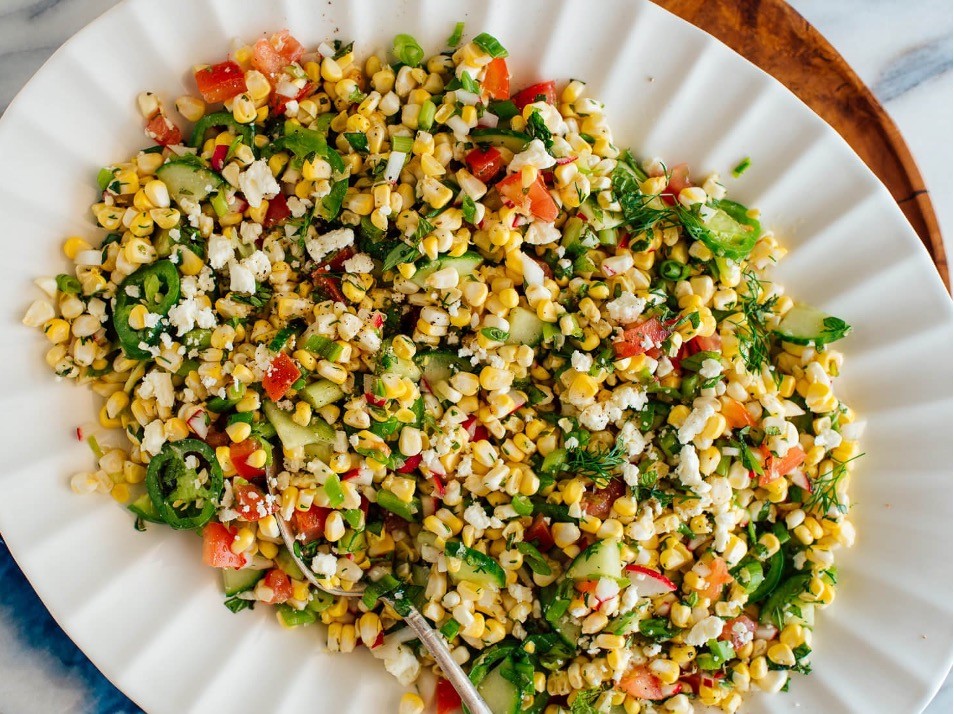 Fresh corn salad
