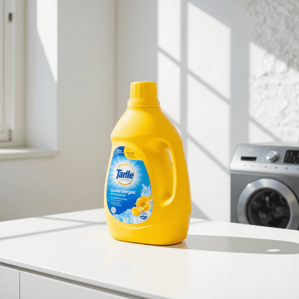 product photography of a bottle of laundry detergent