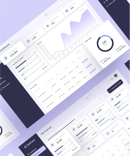 LMS dashboard UI