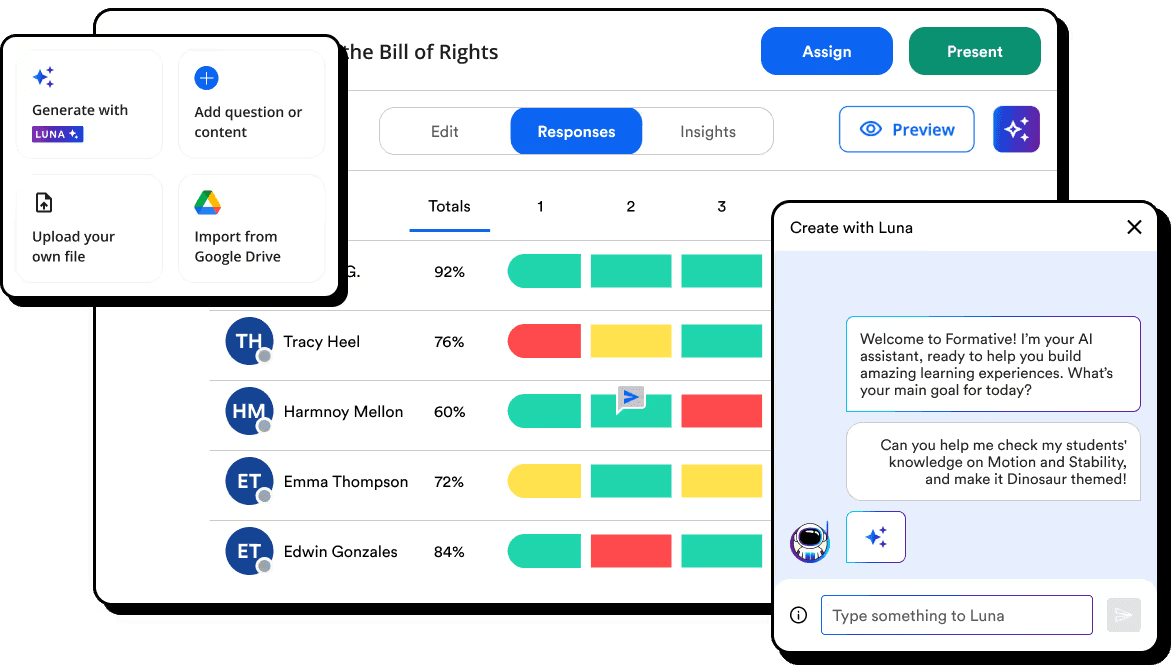 Formative platform screenshot