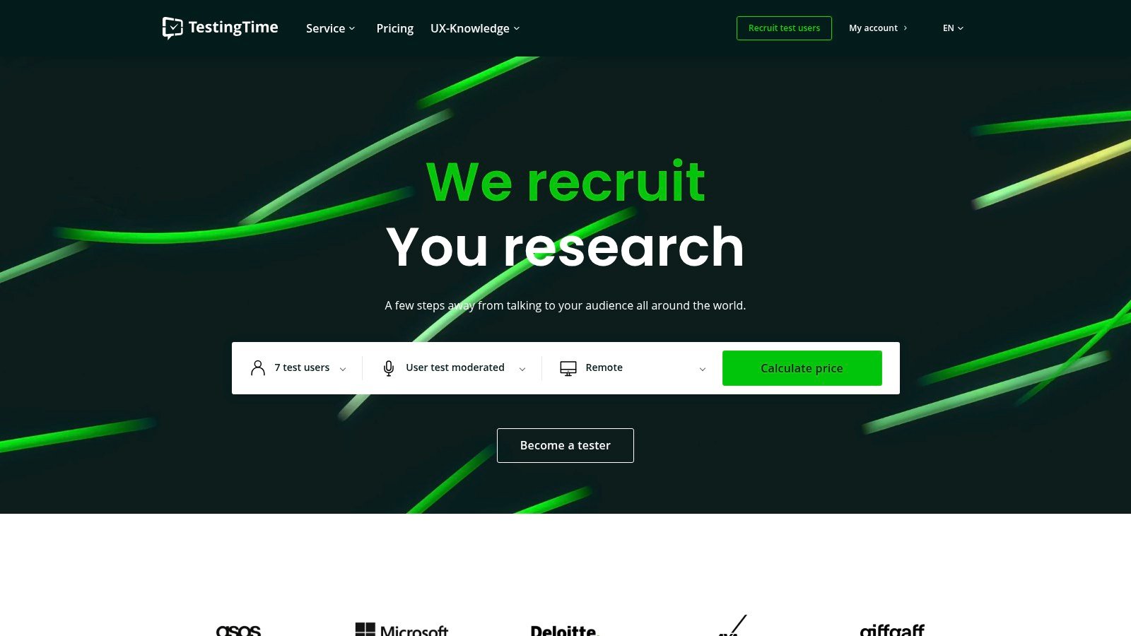 TestingTime homepage