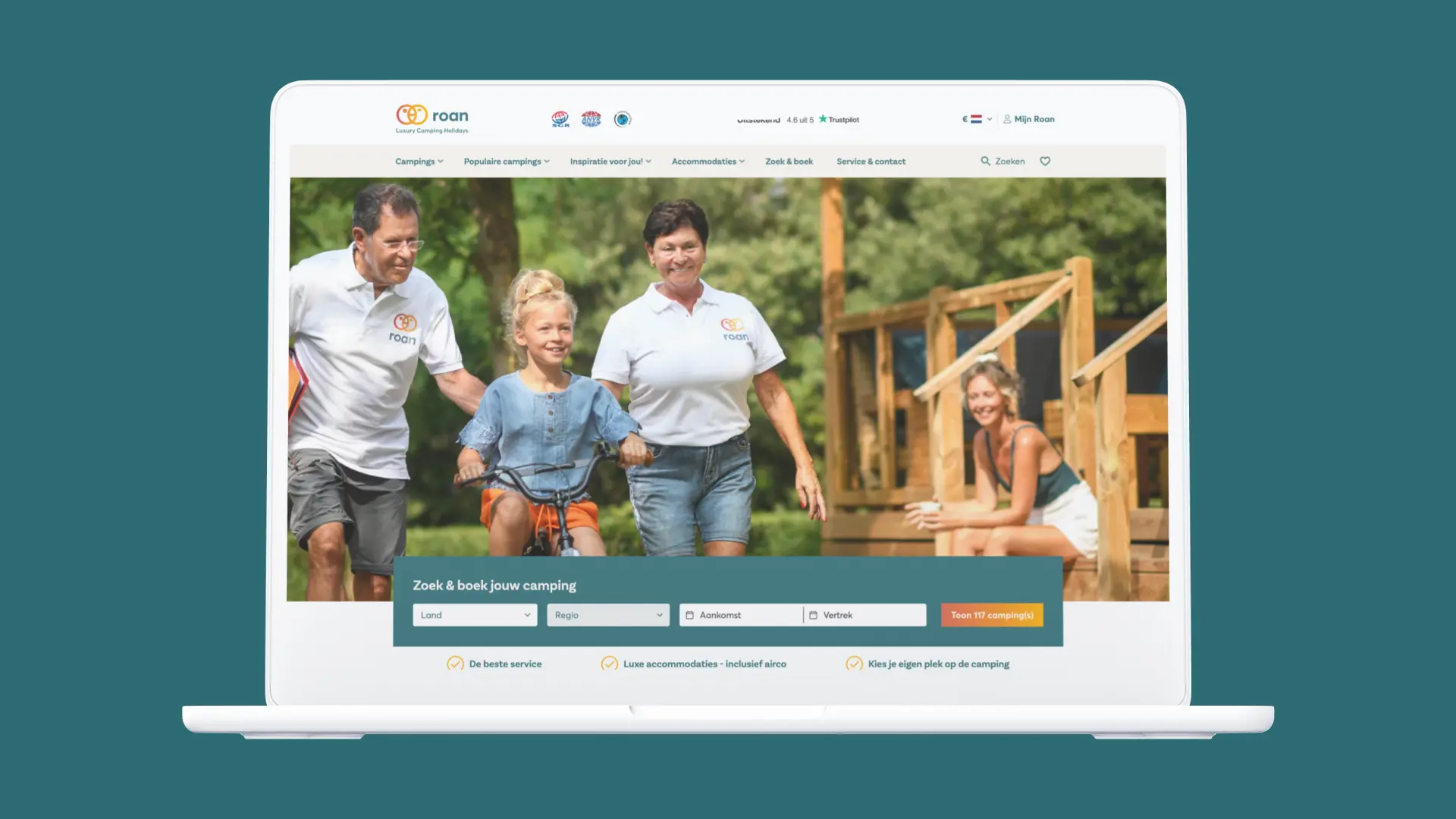 Homepage van Roan Luxury Camping Holidays