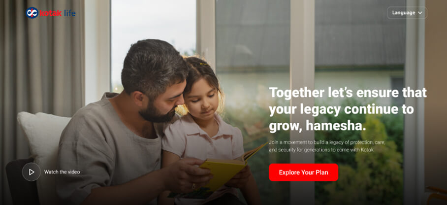Kotak Life term insurance - Virasat UI design