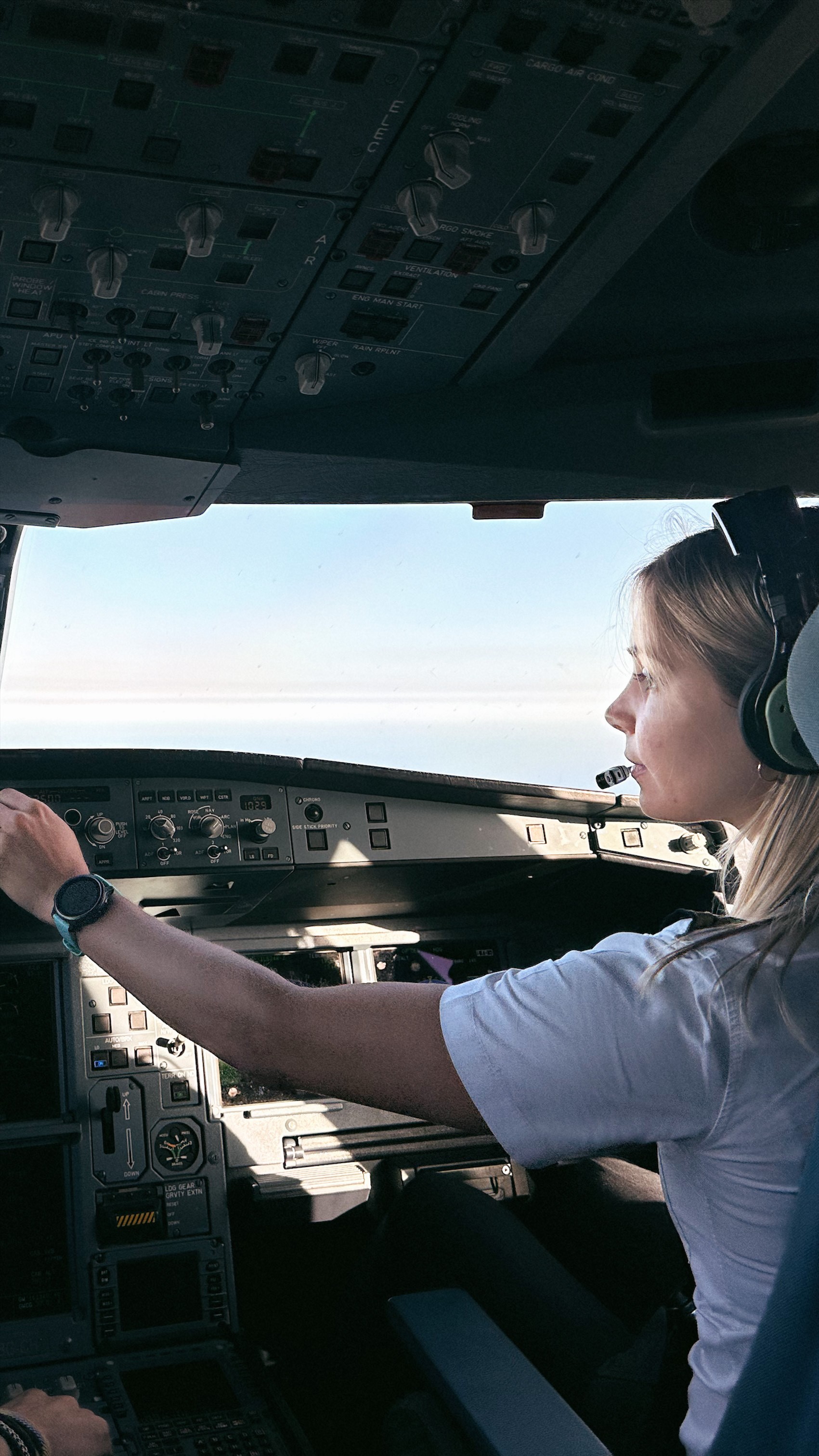 Savina Paül piloto avion