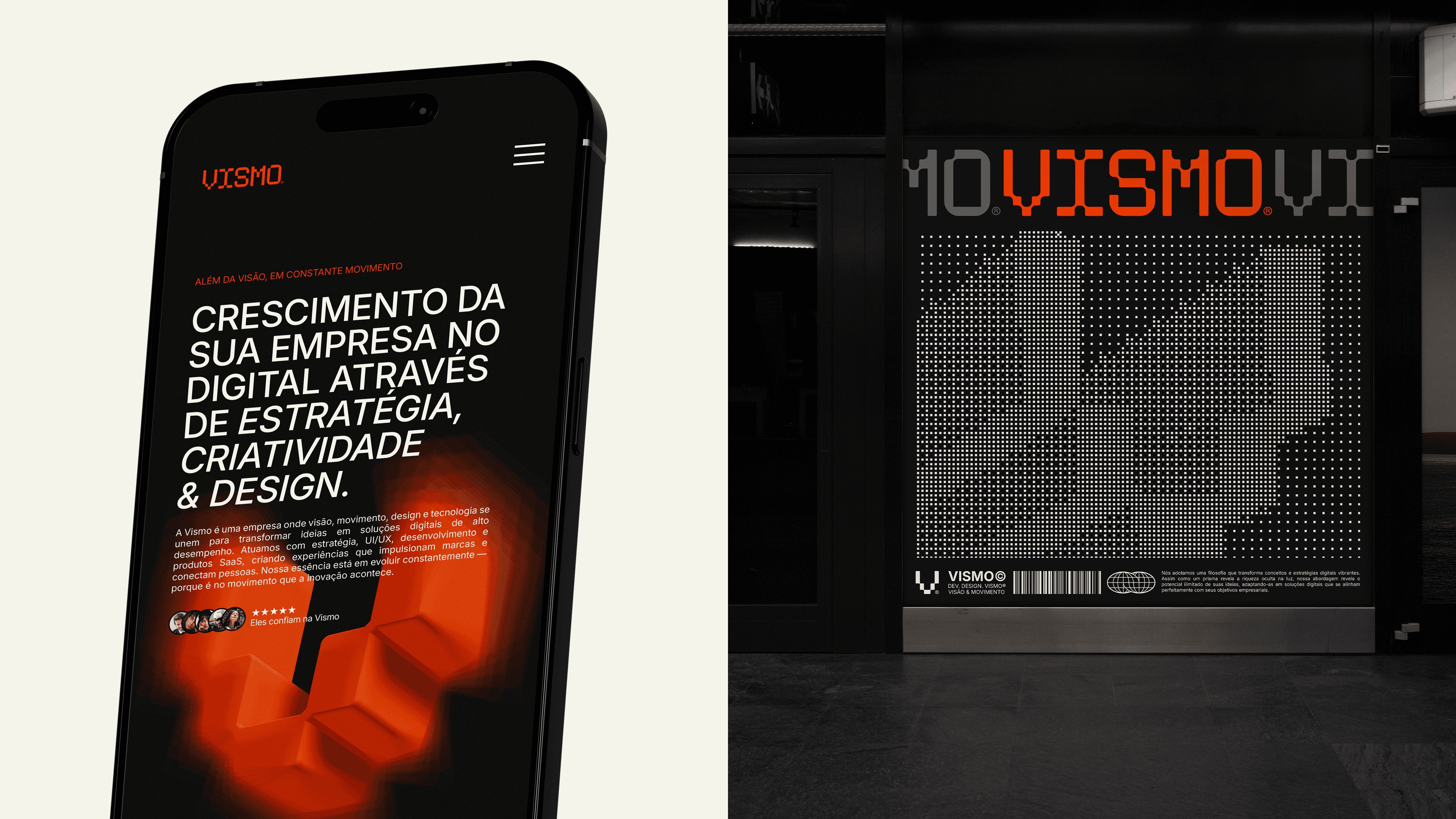Painel publicitário da CSD Fintechs em estação urbana com mensagem sobre inovação no setor financeiro.