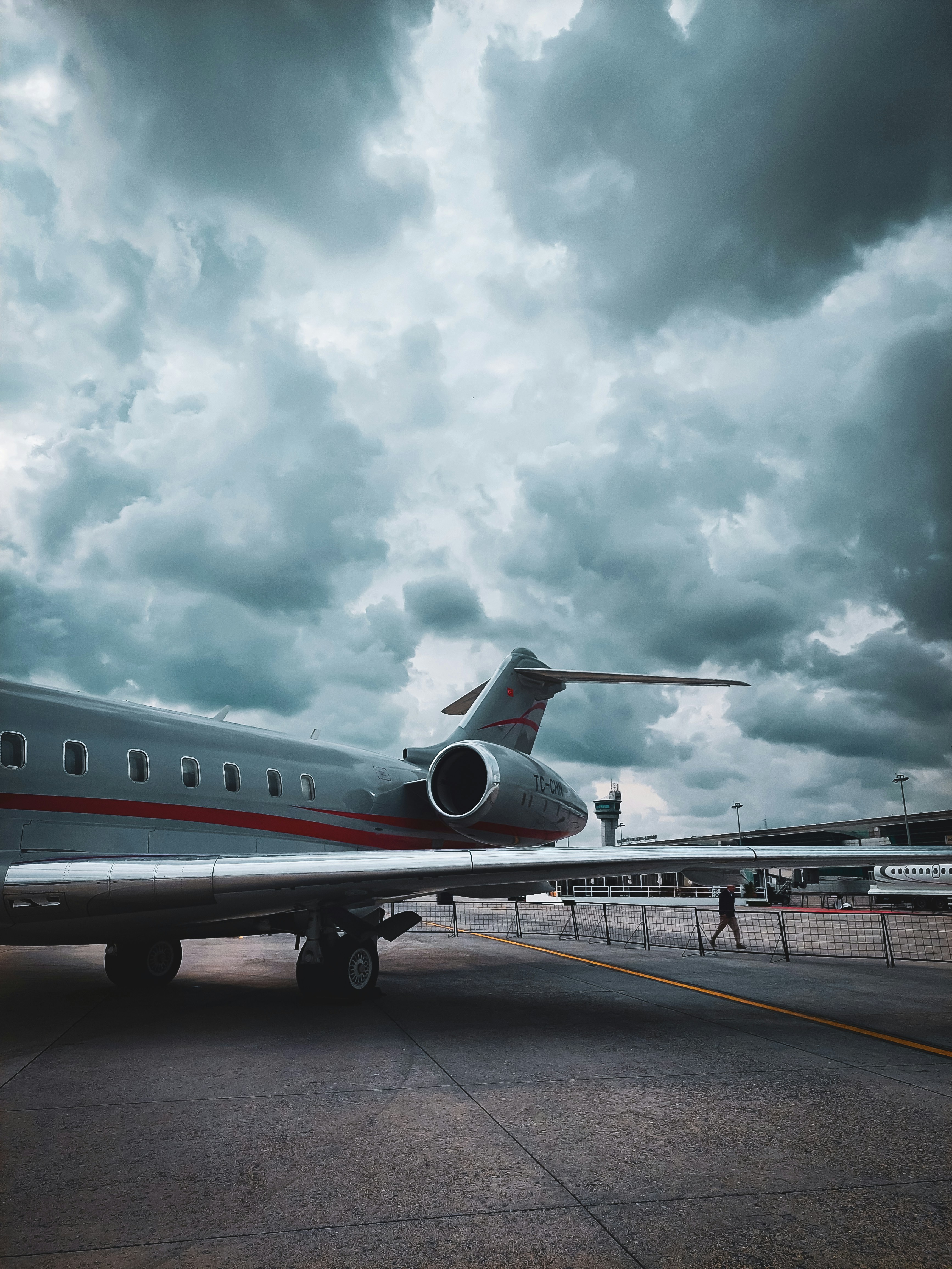 a large airplane on the runway
