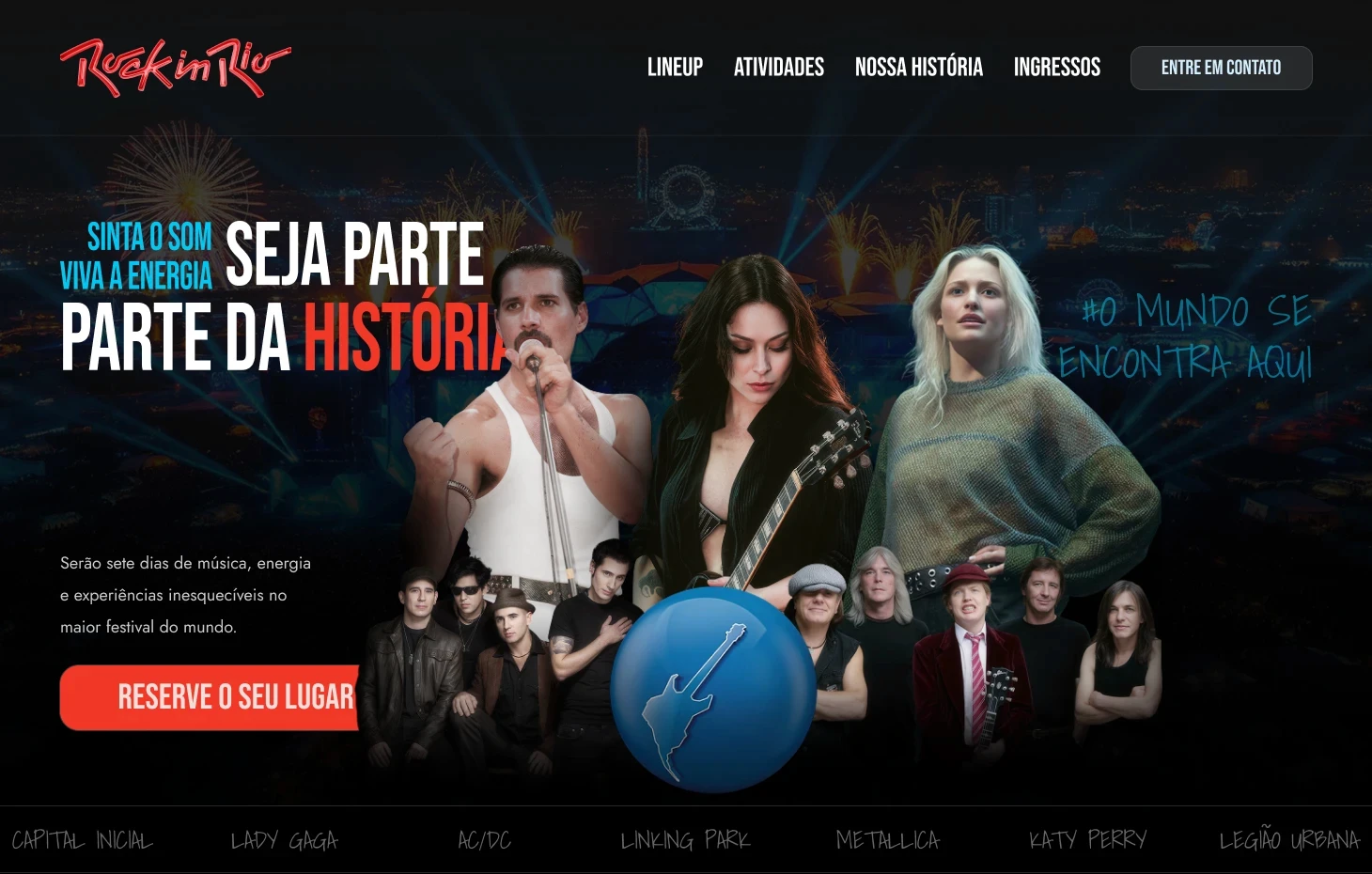 Demo de site Rock in Rio