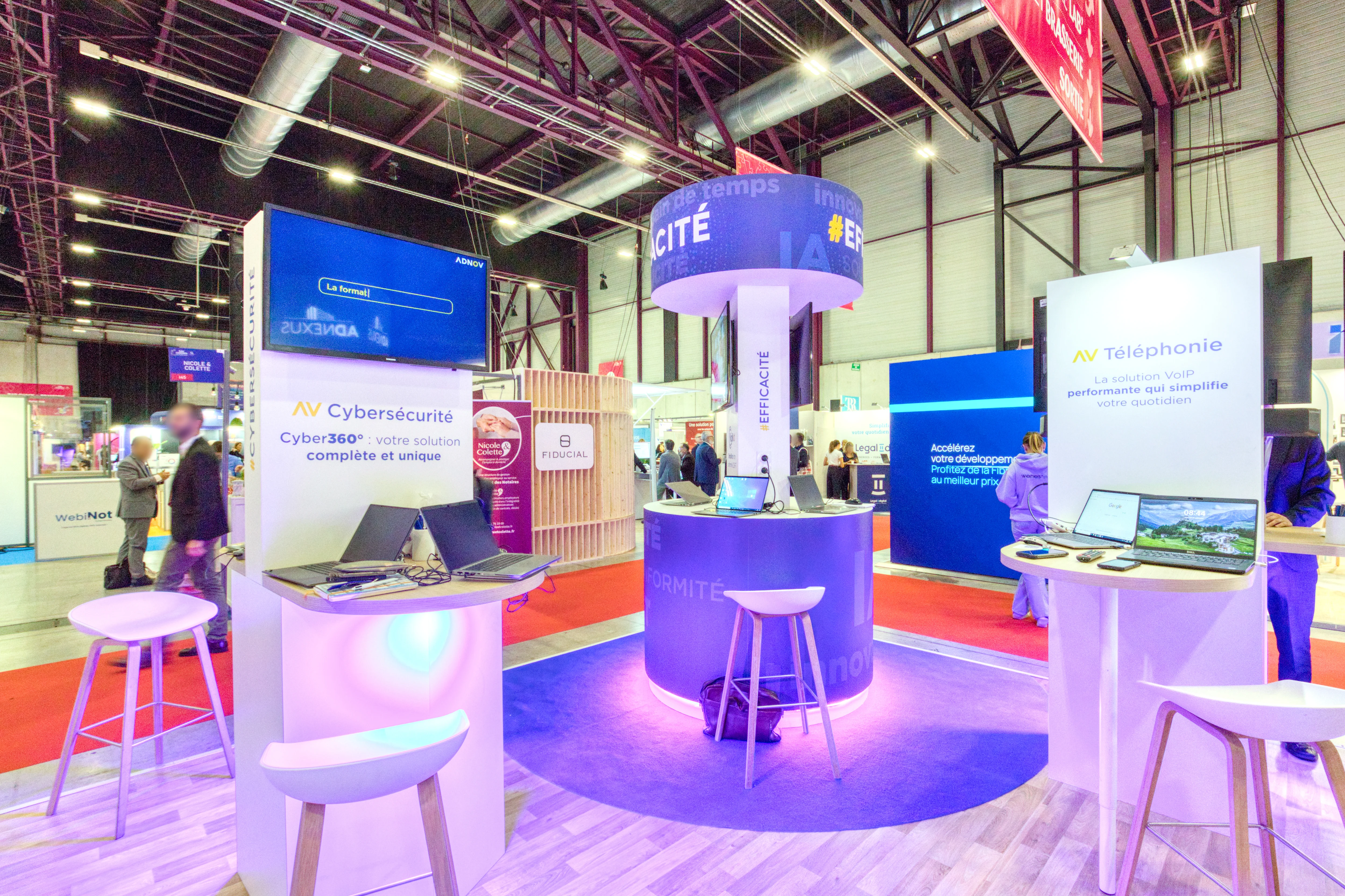 Pôle technologique ADNOV présentant Cyber360° et les solutions VoIP au Congrès des Notaires à Montpellier 