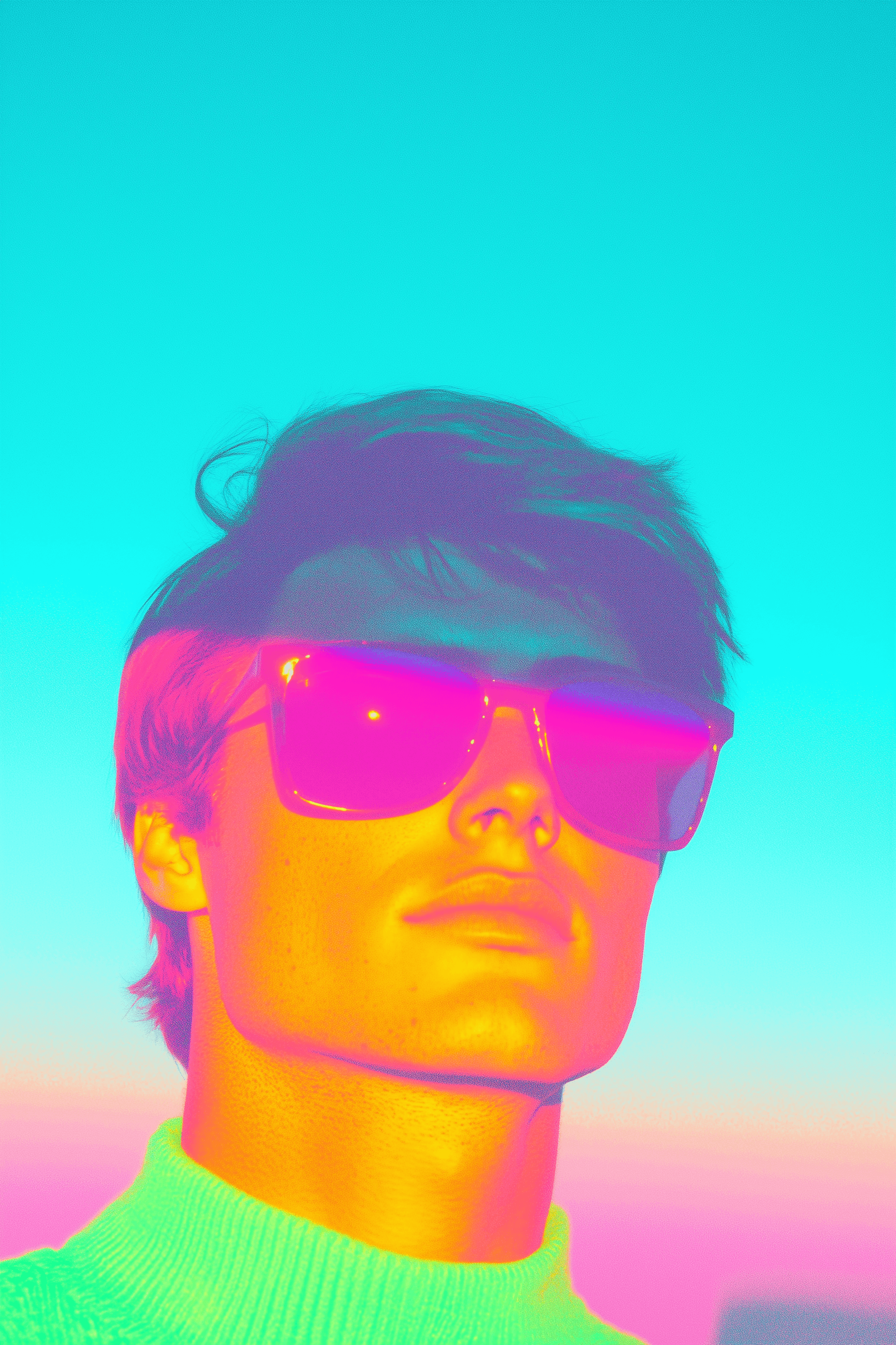 Looking to the future through synthwave shades
