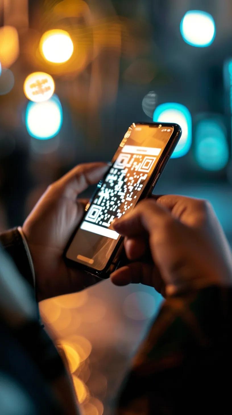 Close-up of a smartphone screen with a QR code, highlighting its role in eSIM activation