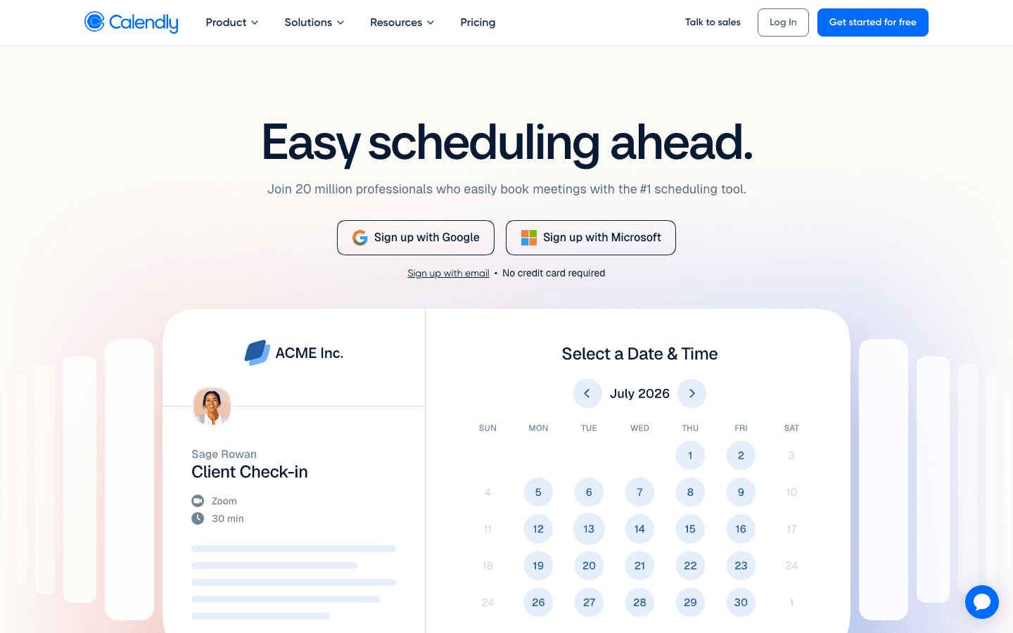 Calendly app screenshot