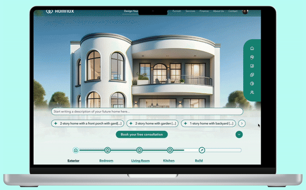 Scroll View of Homnox Home Page