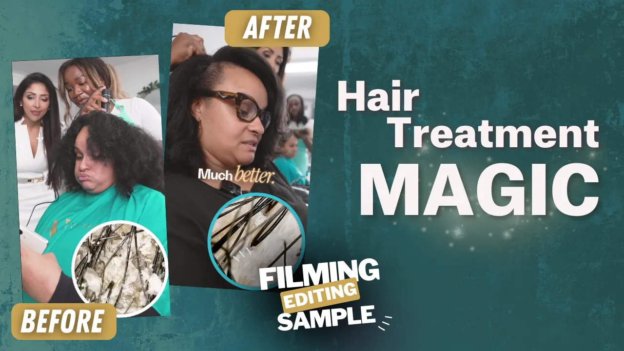 London-based video production for hair care brand with authentic client reactions to treatment