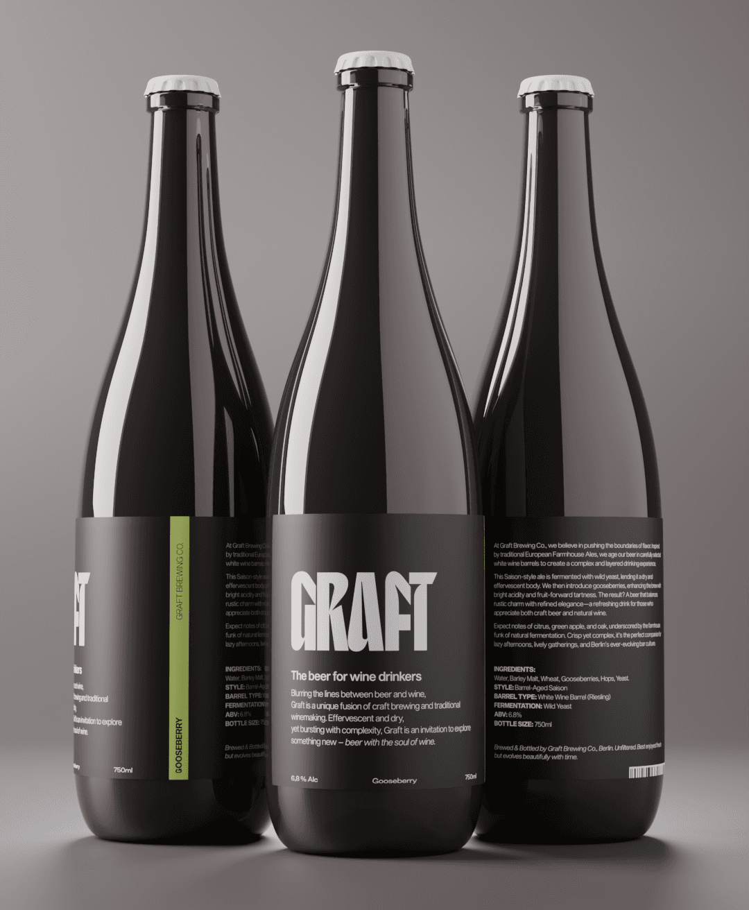 Minimalist coffee can design in hand – black and white packaging with bold typography