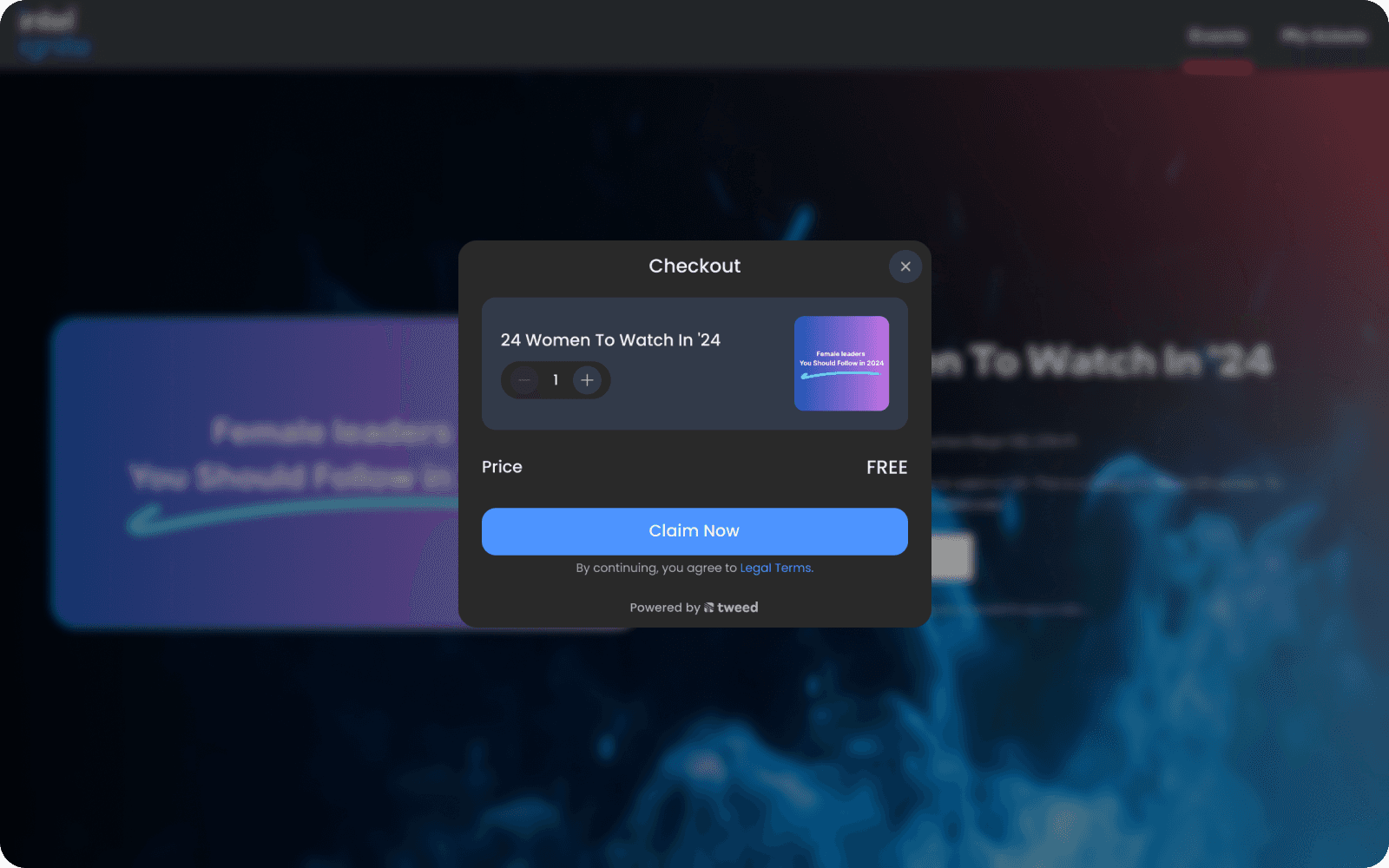 screenshot of Intel Ignite website