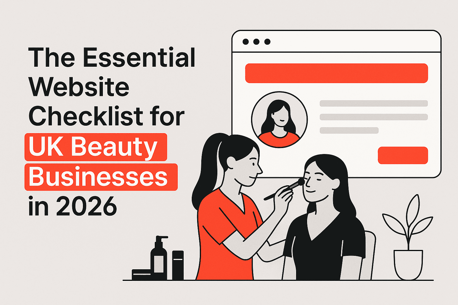 Hero image for The Essential Website Checklist for UK Beauty Businesses in 2026