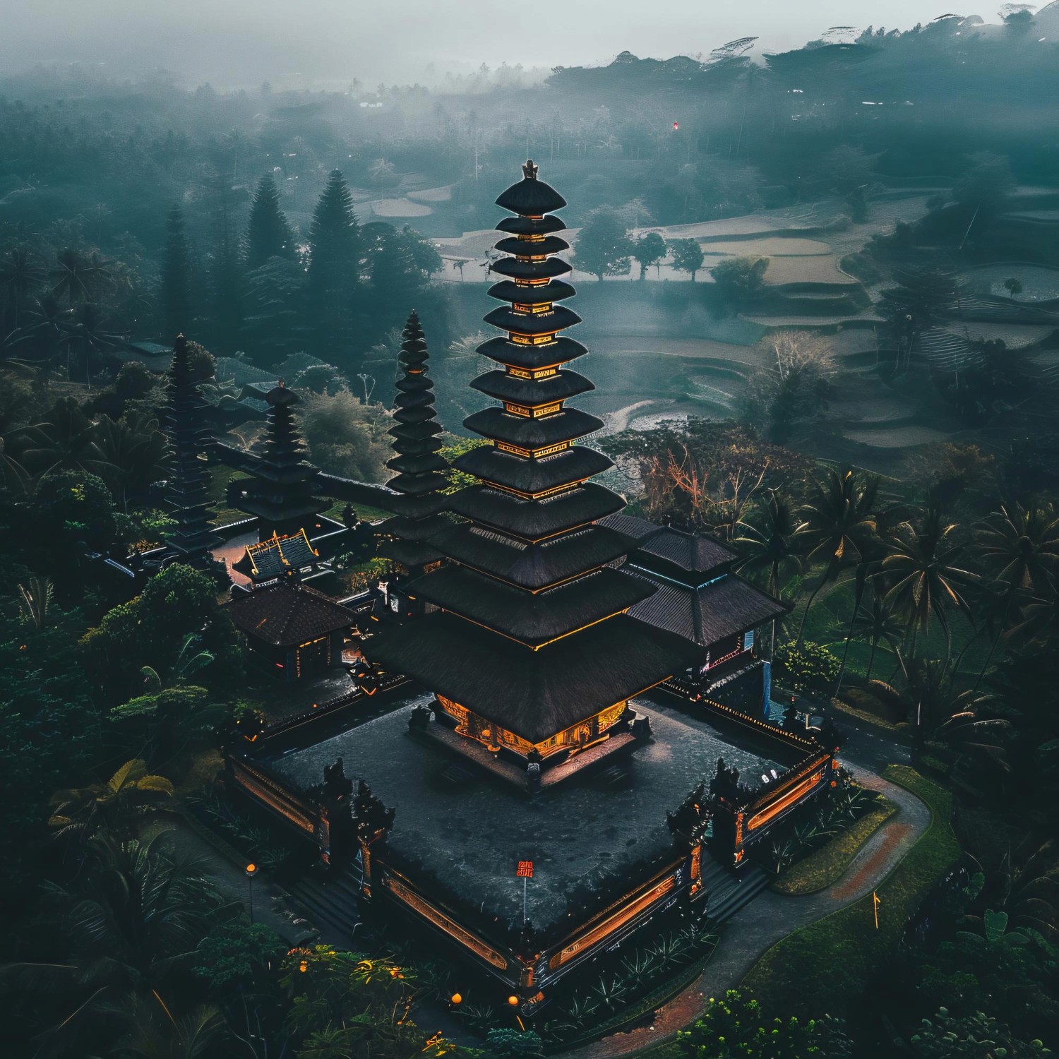 a large building with a fence in front of it