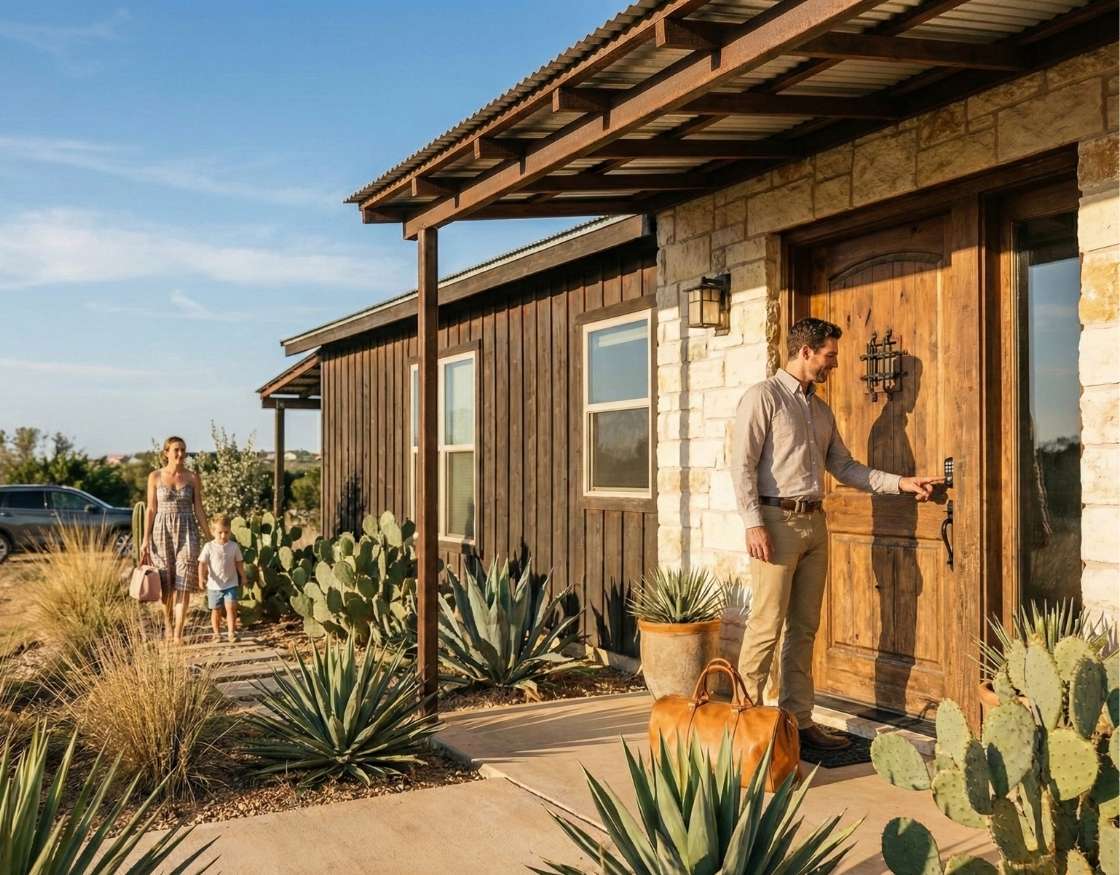 couple in short-term rental