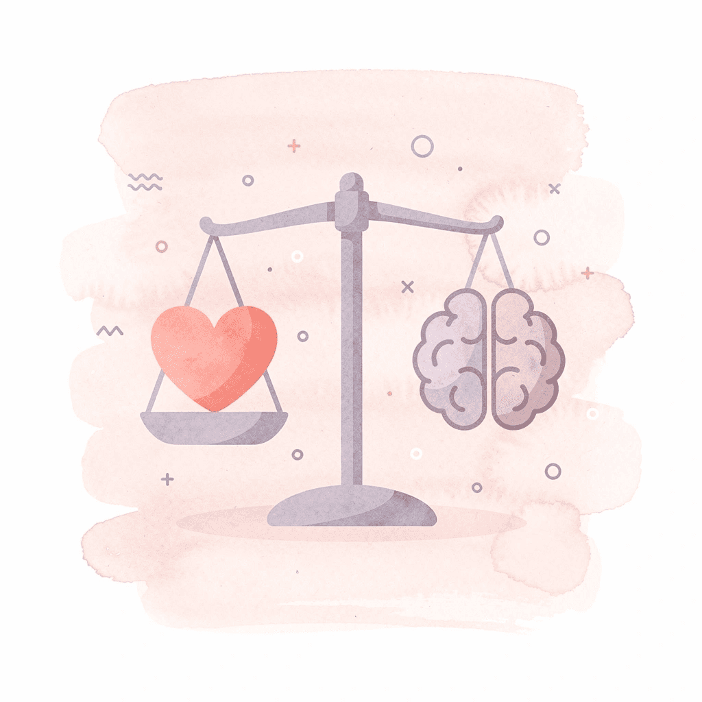 Balance scale showing alignment versus scattered approach